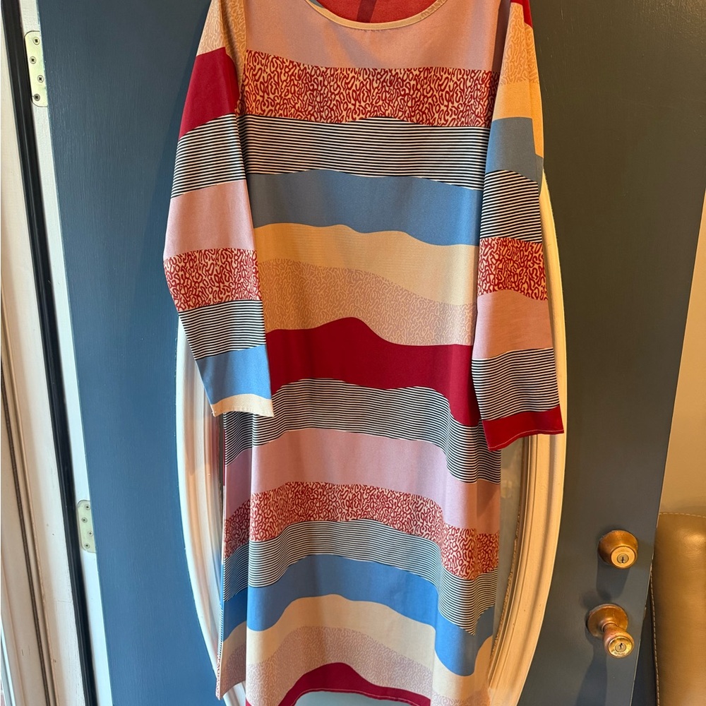 Colorful Striped Midi Dress